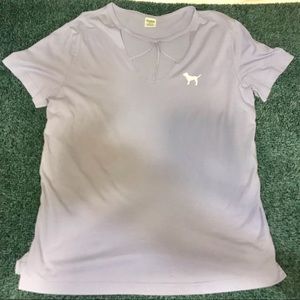 PINK Victoria Secret Lavender Tee with Design